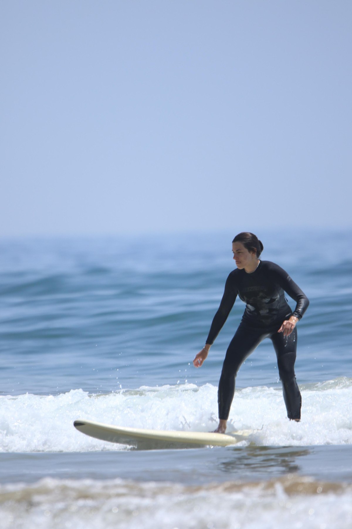 A surfer riding a wave